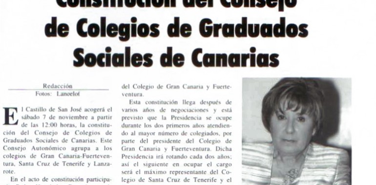 Constitución del consejo de Colegios de Graduados Sociales de Canarias